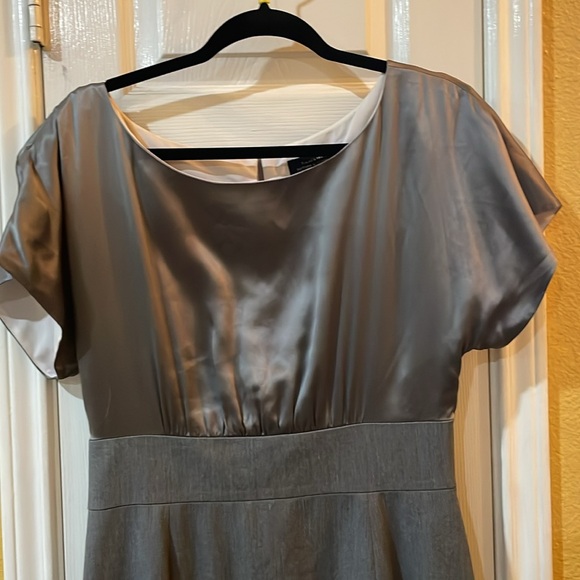 Tahari ASL Size 8 Charcoal Grey Dress Midi Arthur S. Levine - Picture 6 of 7